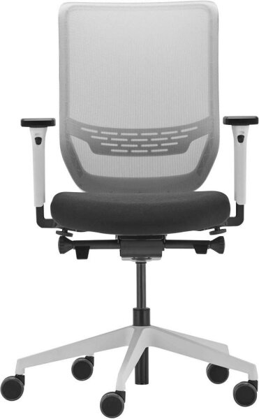 Trendoffice by Dauphin Bürostuhl to-sync work mesh, 9242SY2FVKVW Stoff weiß, Gestell weiß