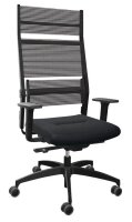 Dauphin Bürostuhl Lordo Stoff schwarz, Gestell schwarz