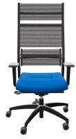 Dauphin Bürostuhl Lordo Stoff blau, Gestell schwarz