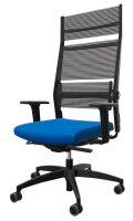 Dauphin Bürostuhl Lordo Stoff blau, Gestell schwarz