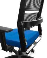 Dauphin Bürostuhl Lordo Stoff blau, Gestell schwarz