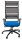 Dauphin Bürostuhl Lordo Stoff blau, Gestell schwarz