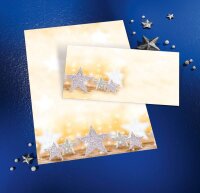 SIGEL Weihnachtsbriefumschläge Glitter Star DIN lang...