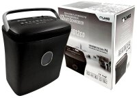 LMG DWS-1012CD Aktenvernichter mit Partikelschnitt P-4, 4 x 35 mm, bis 12 Blatt, schwarz