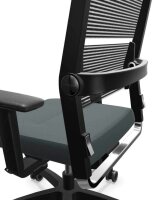 Dauphin Bürostuhl Lordo Stoff grau, Gestell schwarz