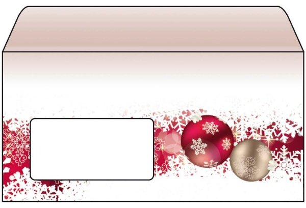 SIGEL Weihnachtsbriefumschläge Frozen DIN lang mit Fenster, 50 St.