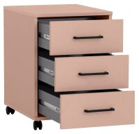 MÖBELPARTNER Ruby Rollcontainer apricot 3 Auszüge 40,1 x 50,0 x 57,0 cm