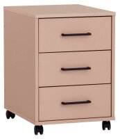 MÖBELPARTNER Ruby Rollcontainer apricot 3 Auszüge 40,1 x 50,0 x 57,0 cm