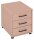 MÖBELPARTNER Ruby Rollcontainer apricot 3 Auszüge 40,1 x 50,0 x 57,0 cm