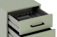 MÖBELPARTNER Ruby Rollcontainer pastellgrün 3 Auszüge 40,1 x 50,0 x 57,0 cm