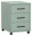 MÖBELPARTNER Ruby Rollcontainer pastellgrün 3 Auszüge 40,1 x 50,0 x 57,0 cm