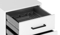 MÖBELPARTNER Ruby Rollcontainer weiß 3 Auszüge 40,1 x 50,0 x 57,0 cm