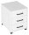 MÖBELPARTNER Ruby Rollcontainer weiß 3 Auszüge 40,1 x 50,0 x 57,0 cm