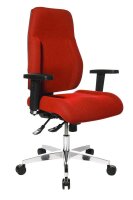 Topstar Bürostuhl Point 91, PI99GBC1 Stoff rot, Gestell alu