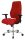 Topstar Bürostuhl Point 91, PI99GBC1 Stoff rot, Gestell alu