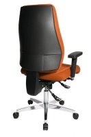 Topstar Bürostuhl Point 91, PI99GBC4 Stoff orange, Gestell alu