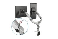 DIGITUS Monitor-Halterung DA-90353 silber für 2 Monitore, Tischklemme