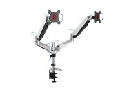 DIGITUS Monitor-Halterung DA-90353 silber für 2 Monitore, Tischklemme
