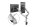 DIGITUS Monitor-Halterung DA-90353 silber für 2 Monitore, Tischklemme