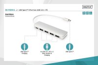 DIGITUS USB-Hub DA-70242-1 4-fach silber