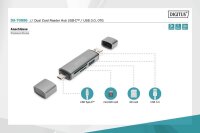 DIGITUS Multi-microSD, SD-Kartenleser silber