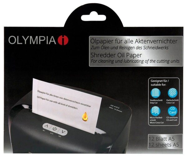 OLYMPIA Aktenvernichter-Ölblätter