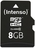 Intenso Speicherkarte microSDHC-Card Class 10, 8 GB, 1 St.