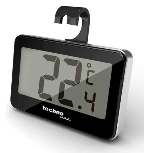 TechnoLine® WS 7012 Gefrier- & Kühlschrankthermometer schwarz, 1 St.