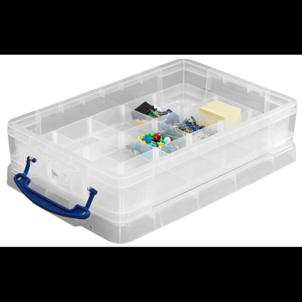 Really Useful Box Aufbewahrungsbox 4,0 l transparent 39,5 x 25,5 x 8,8 cm, 1 St.