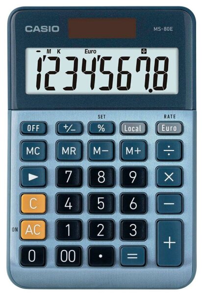 CASIO MS-80E Tischrechner blau
