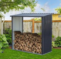 tepro Holzunterstand Wood Store L, anthrazit, 1 St.