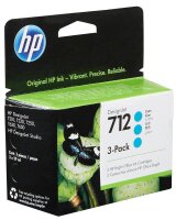 HP 712(3ED77A) cyan Druckerpatronen, 3er-Set