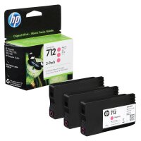 HP 712(3ED78A) magenta Druckerpatronen, 3er-Set