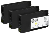 HP 712(3ED79A) gelb Druckerpatronen, 3er-Set
