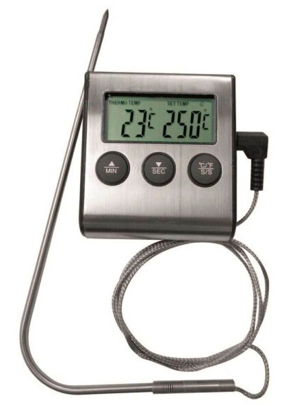 tepro Digitales Grill- und Brat Kerntemperatur-Lebensmittelthermometer silber, 1 St.