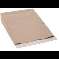 flexiPAK Faltentaschen classic eco Fixverschluss ca. DIN B4 ohne Fenster natur mit 5,0 cm Falte, 300 St.