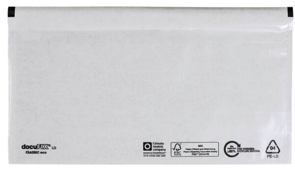docuFIX® CLASSIC Lieferscheintaschen eco Kunststoff DIN lang 1.000 St.