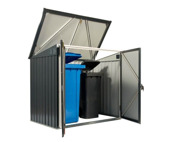 tepro Mülltonnenbox anthrazit, weiß, 1 St.