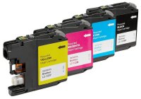 dots  schwarz, cyan, magenta, gelb Druckerpatronen kompatibel zu brother LC123VALBPDR, 4er-Set
