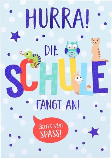 DEPESCHE Glückwunschkarte Einschulung 0011826-004 DIN B6, 1 St.