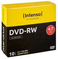 Intenso DVD-RW 4,7 GB wiederbeschreibbar, 10 St.