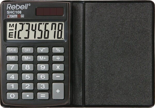 Rebell SHC108 Taschenrechner schwarz/grau