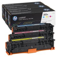 HP 305A (CF370AM) cyan, magenta, gelb Tonerkartuschen,...