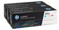 HP 305A (CF370AM) cyan, magenta, gelb Tonerkartuschen,...
