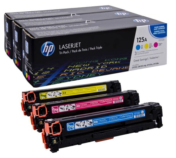 HP 125A (CF373AM) cyan, magenta, gelb Tonerkartuschen, 3er-Set