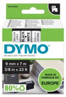 DYMO Schriftband D1 41913 (40913) S0720680, 9 mm, schwarz...