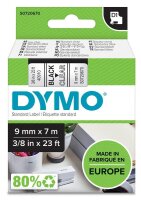 DYMO Schriftband D1 40910 S0720670, 9 mm, schwarz auf...