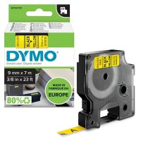 DYMO Schriftband D1 40918 S0720730, 9 mm, schwarz auf...