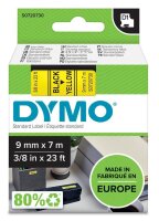 DYMO Schriftband D1 40918 S0720730, 9 mm, schwarz auf...