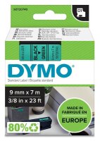DYMO Schriftband D1 40919 S0720740, 9 mm, schwarz auf...